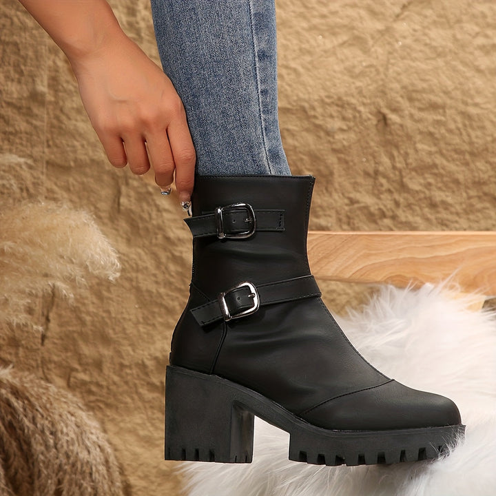 Sophie | Modern And Confident Buckle Strap Ankle Boots