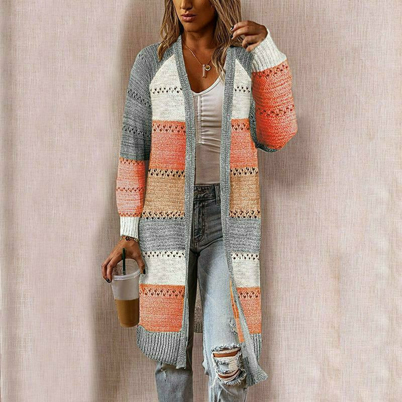 Eloise | Casual Striped Long Sleeve Cardigan