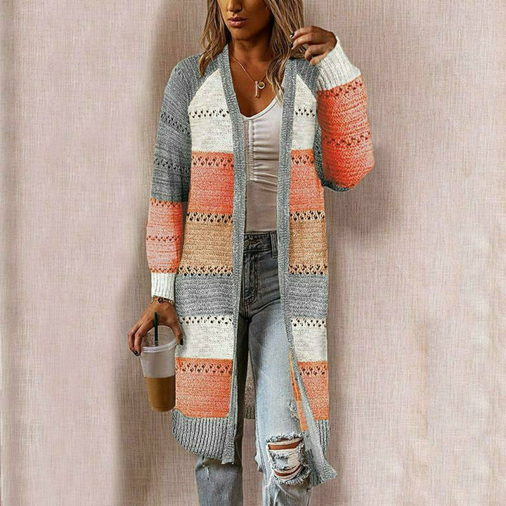 Eloise | Casual Striped Long Sleeve Cardigan