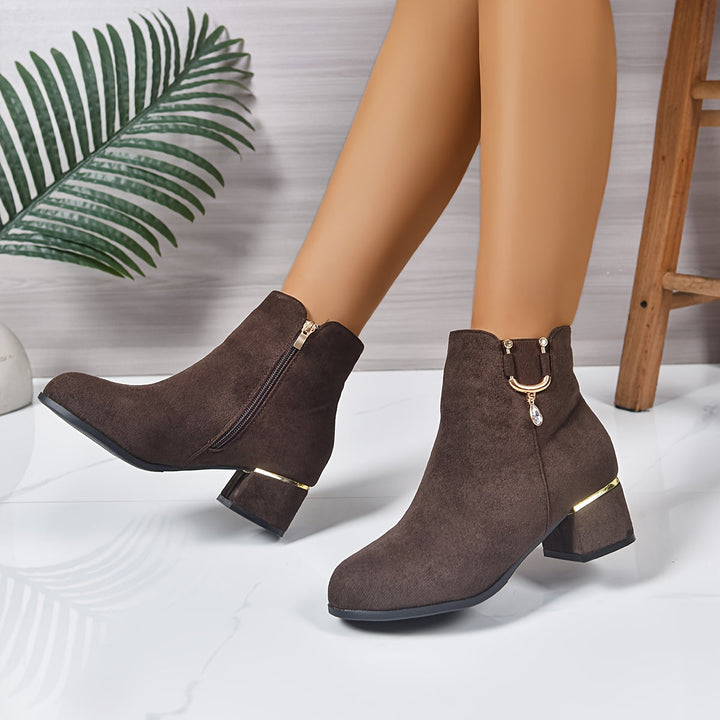 Ariella | Chic Brown Suede Chelsea Ankle Boots