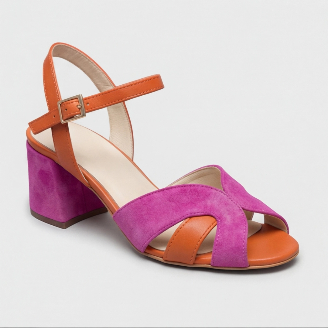 Naomi | Orthopedic Color Block Chunky Heels
