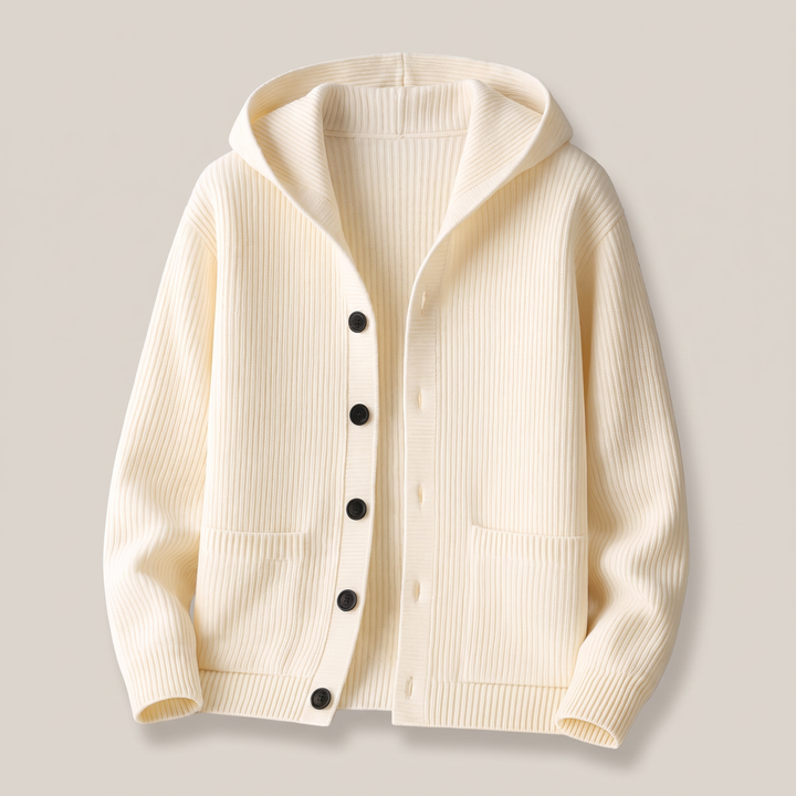 Alice | Cozy Wool Blend Warm Hooded Knit Cardigan