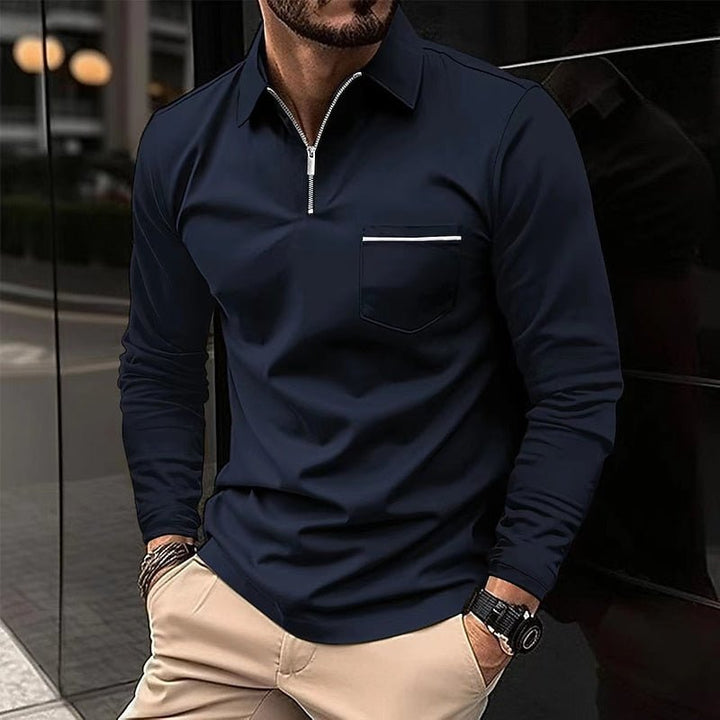 Samuel | Classic Quarter-Zip Polo Shirt For Men