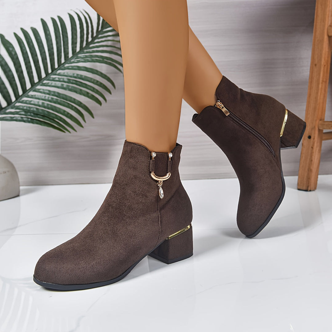 Ariella | Chic Brown Suede Chelsea Ankle Boots