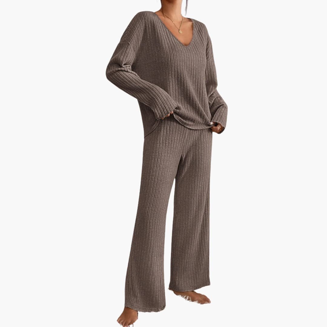 Lydia | Elegant Ribbed Knit Lounge Set