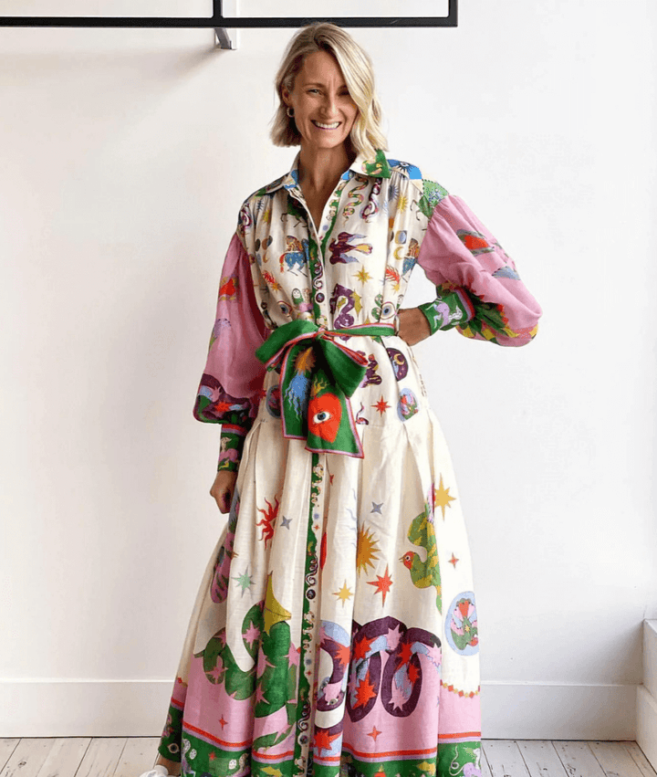 Dorthe - Elegant Italian Maxi Dress