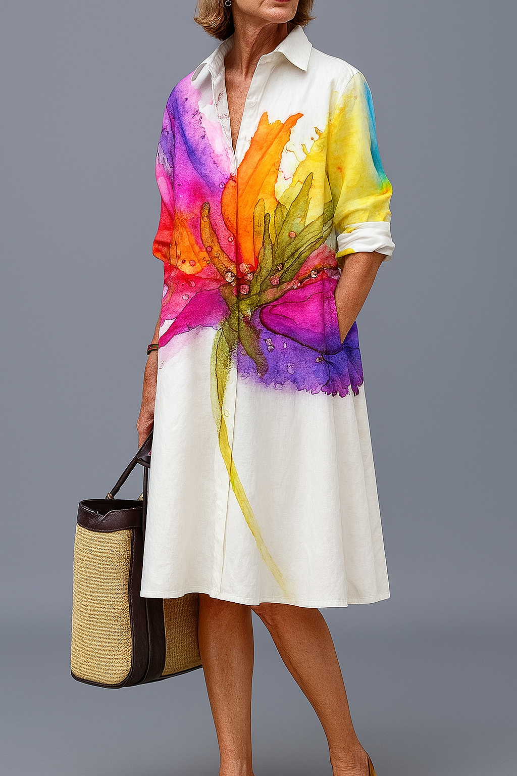 Doris - Luxe Midi Dress for Effortless Summer Comfort
