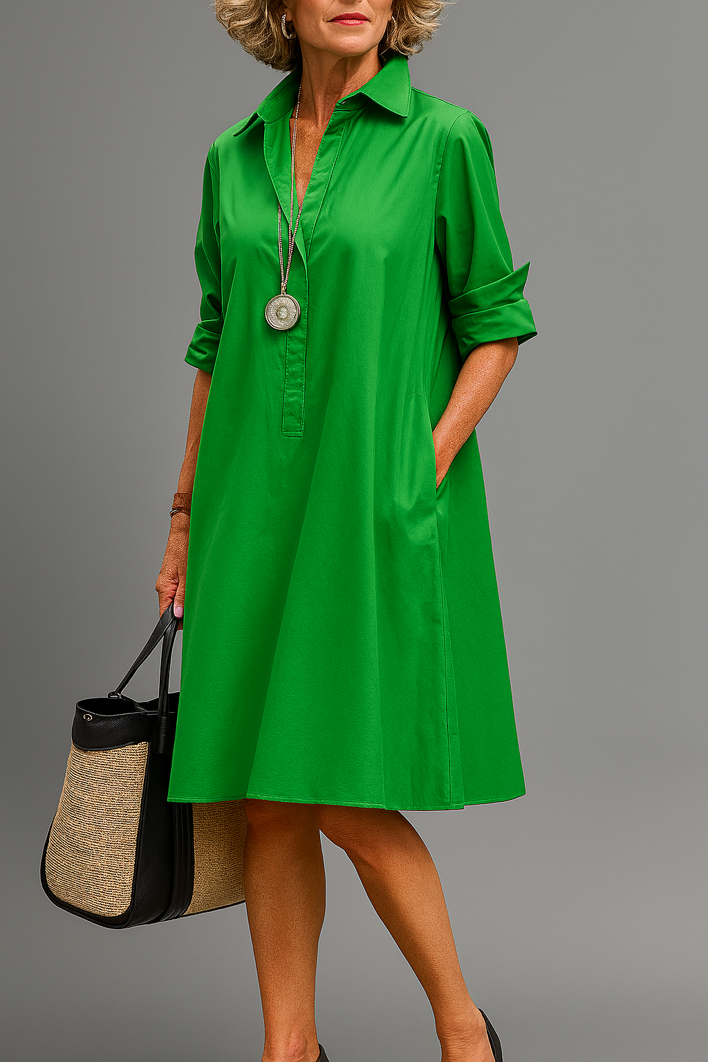 Bernadette - Elegant Midi Dress with Timeless Charm