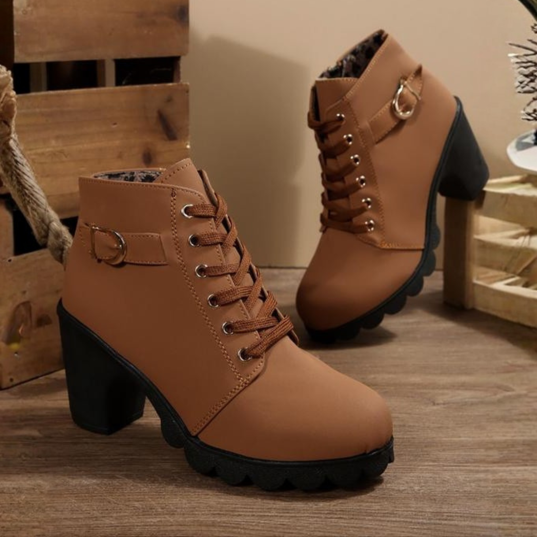 Lydia | Sophisticated And Practical Lace-Up Ankle Boots