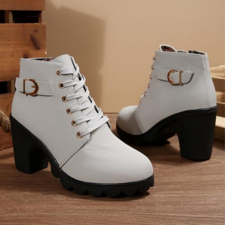 Lydia | Sophisticated And Practical Lace-Up Ankle Boots