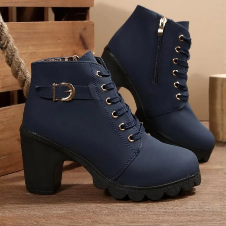 Lydia | Sophisticated And Practical Lace-Up Ankle Boots