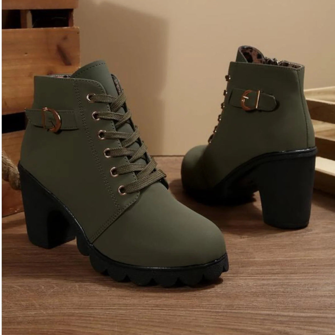 Lydia | Sophisticated And Practical Lace-Up Ankle Boots