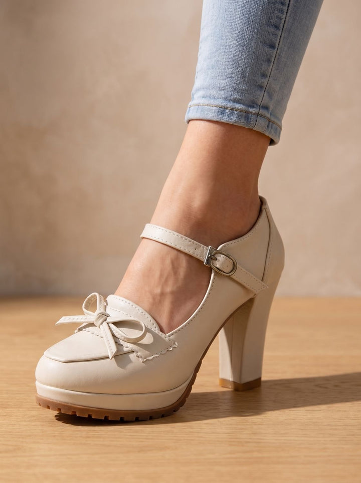 Leslie | Mary Jane Style Block Heel Sandals