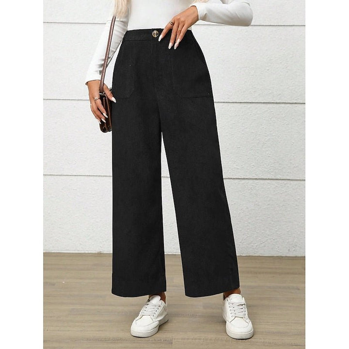 Aura | Elegant High-Waist Wide-Leg Trousers