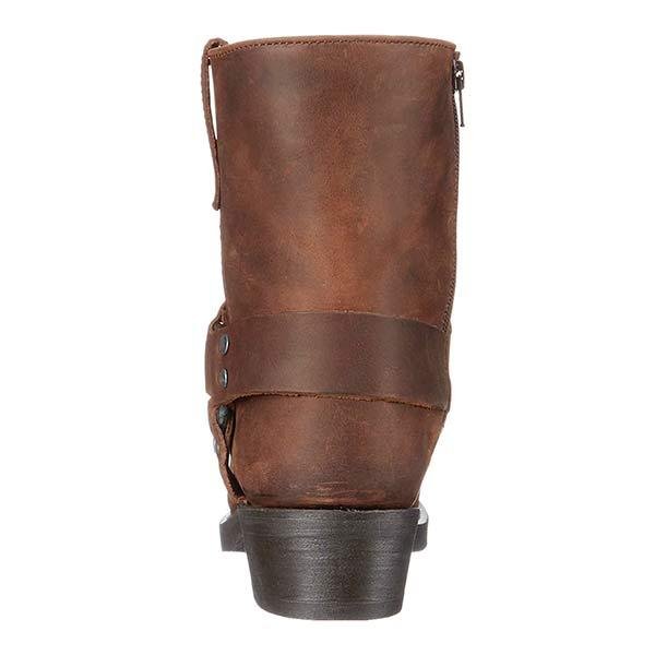 Madelyn | Women's Mid-Cut Leather Biker Boots with Harness Detail