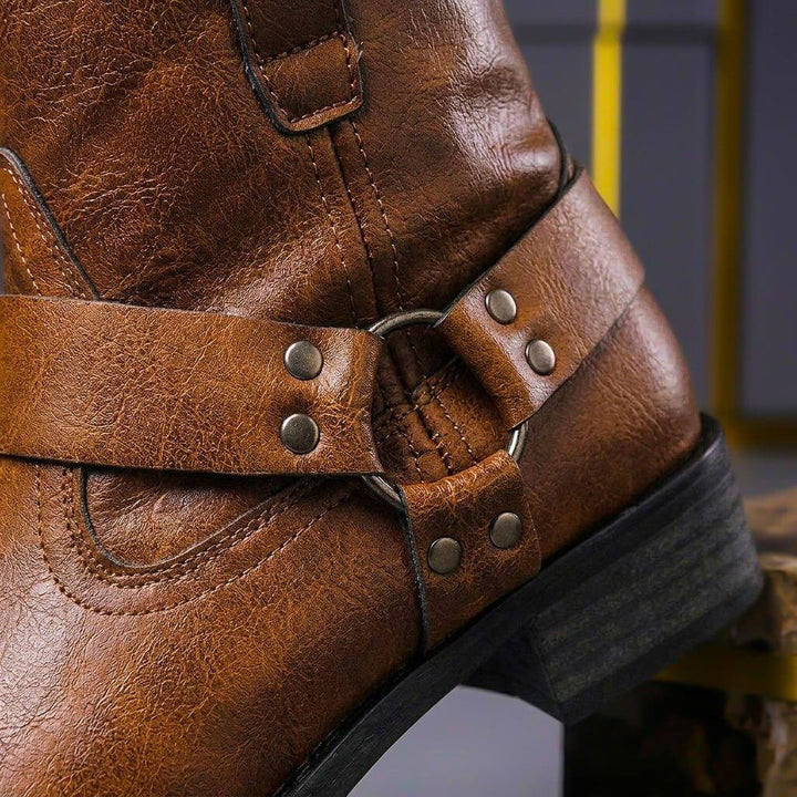 Adrian | Vintage Style Genuine Leather Boots
