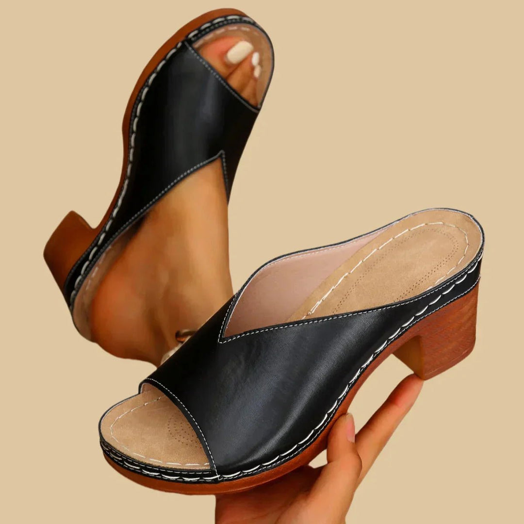 Arely | Orthopedic Slip-On Block Heel Sandals