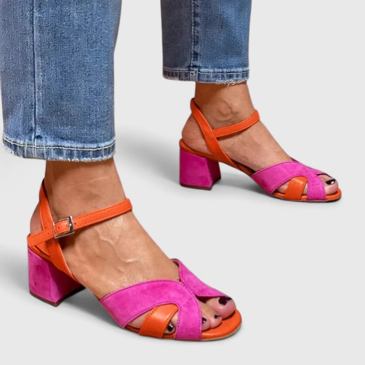 Naomi | Orthopedic Color Block Chunky Heels