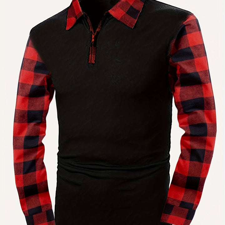 Adrian | Refined Half-Zip Contrast Lumberjack