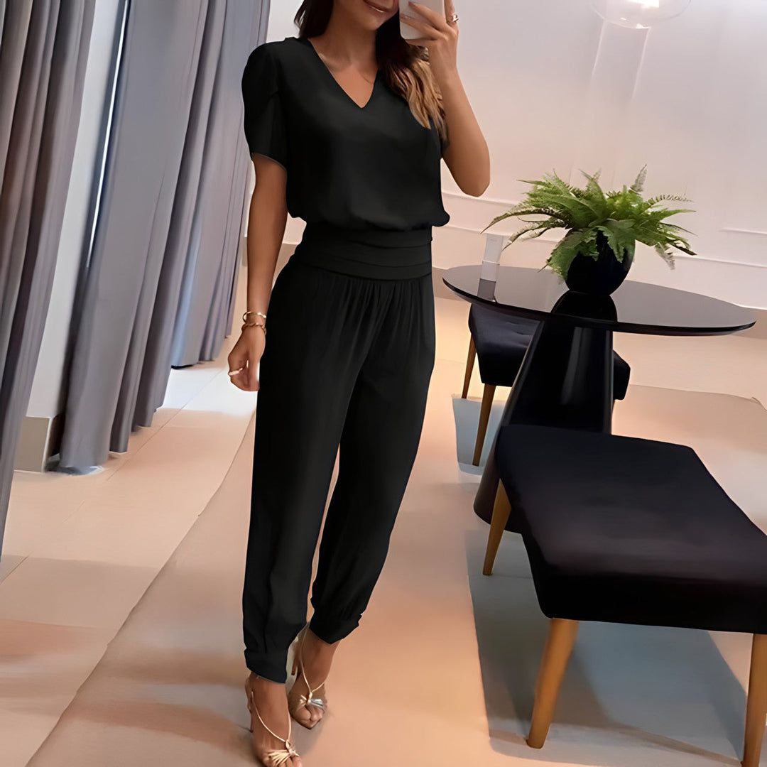 Adeline | Women's Elegant Blouse and Pants Two-Piece Set