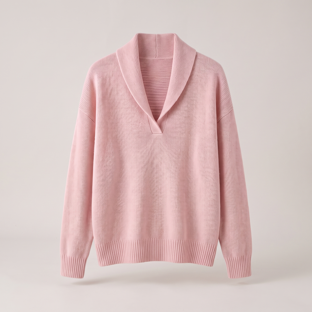 Emilia | Elegant Casual Style V-Neck Knit Sweater