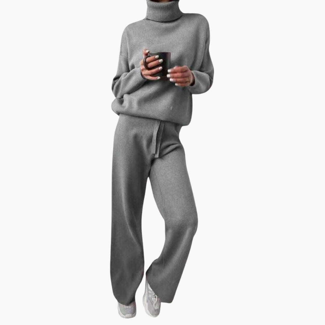 Everly | Sophisticated Turtleneck Knit Lounge Set