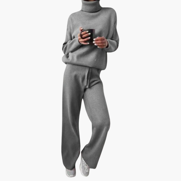 Everly | Sophisticated Turtleneck Knit Lounge Set