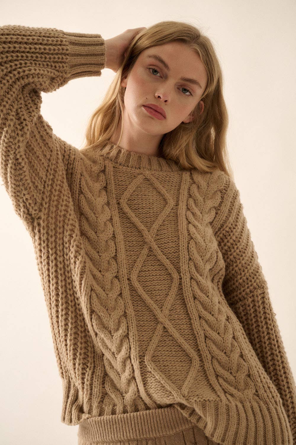 Fern | Cable Knit Long Sleeve Jumper for Women