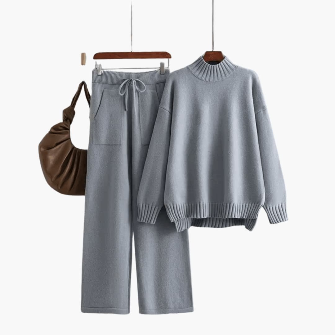 Evelyn | Cozy Ribbed Turtleneck Sweater Set