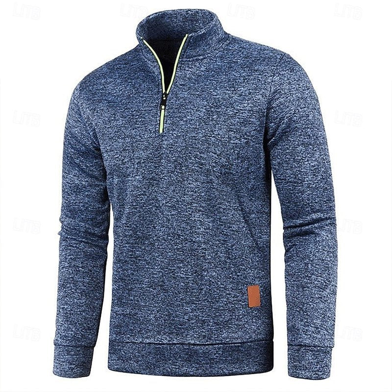 Leon | Quarter-Zip Long Sleeve Polo Shirt