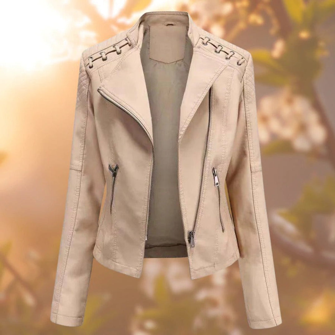 Cataleya | Stylish And Edgy Biker Faux Leather Jacket