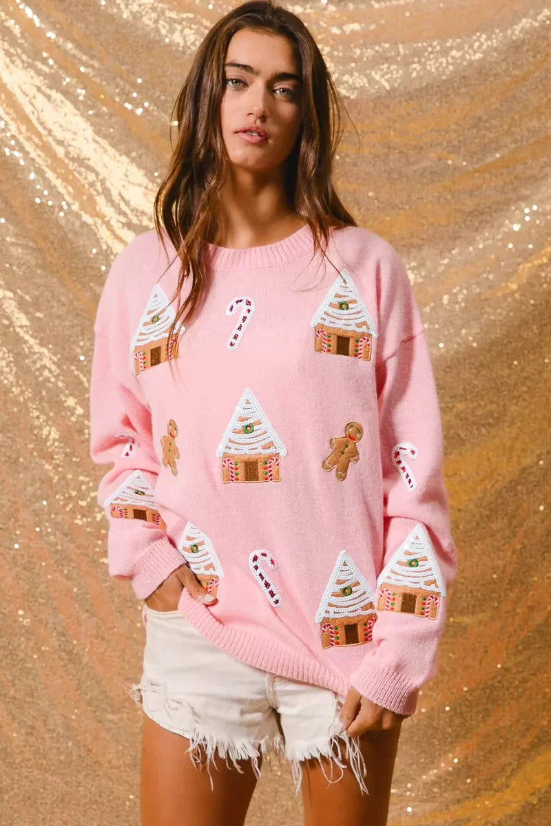 Jocelyn | Women's Winter Christmas Crew Neck Sweater