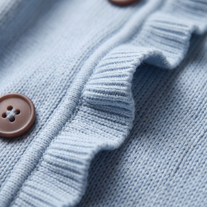 Maria | Comfortable Ruffle Detail Knit Cardigan