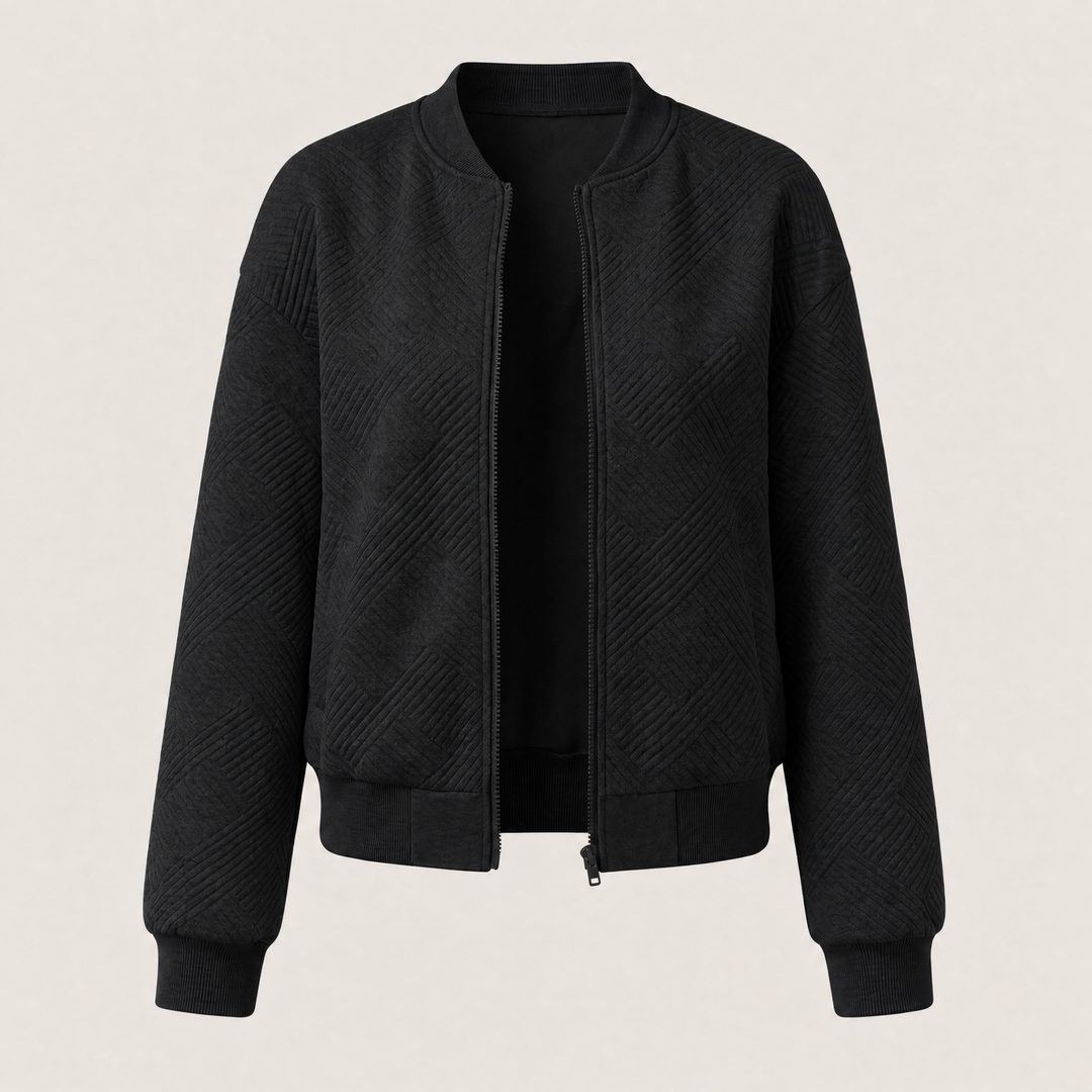 Natalie | Lightweight Textured Chevron Style Knit Cardigan