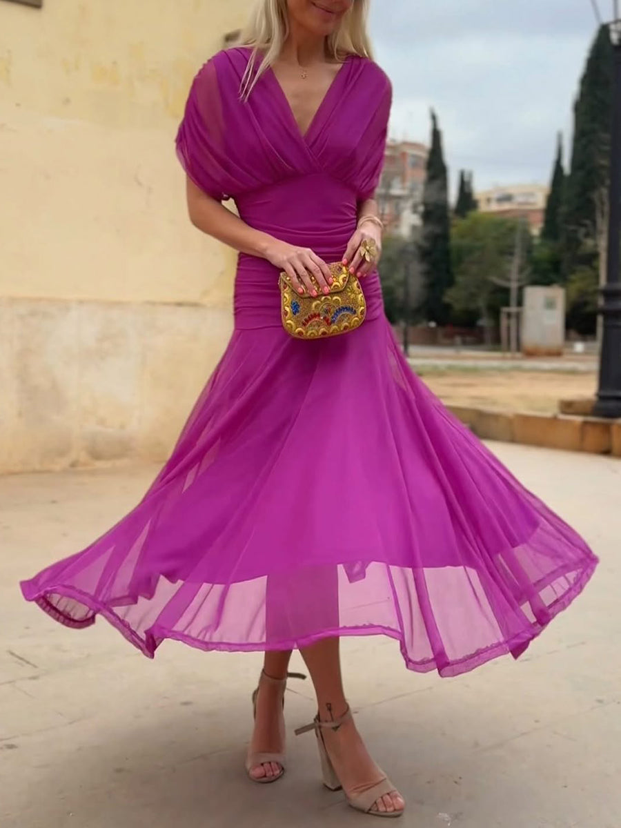 VELISSE – ELEGANT FLOWING MIDI DRESS