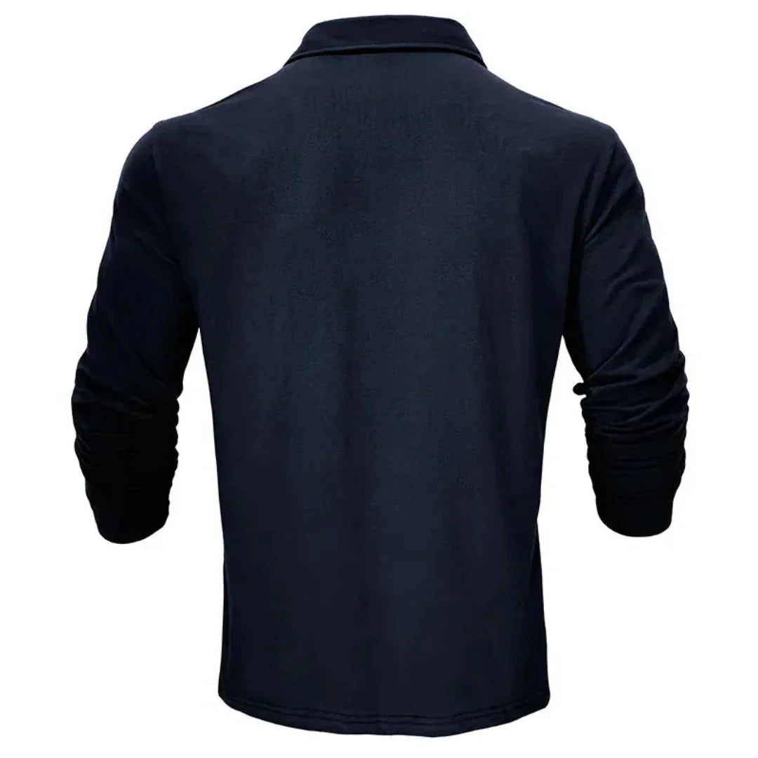 Lorenzo | Casual Long Sleeve Collared Polo Shirt