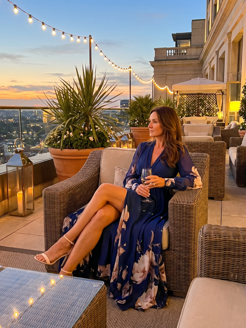 Lydia | Pleated Sheer Sleeves Maxi Dress