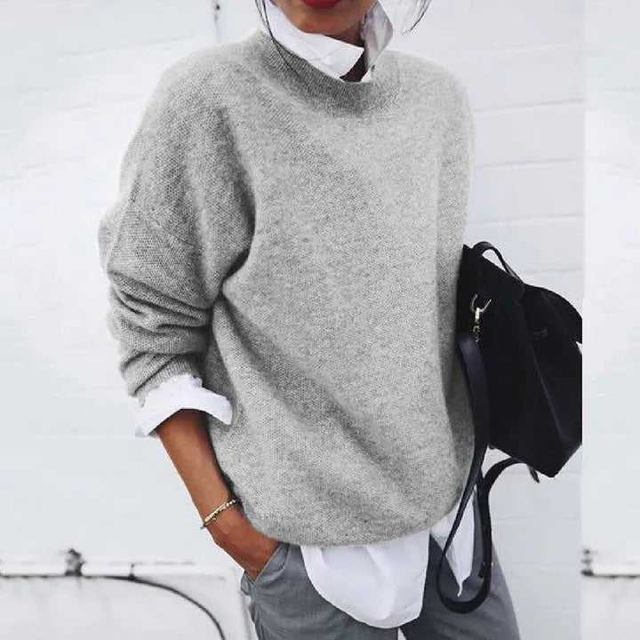 Eloise | Relaxed-Fit Crew-Neck Cashmere Blend Sweater