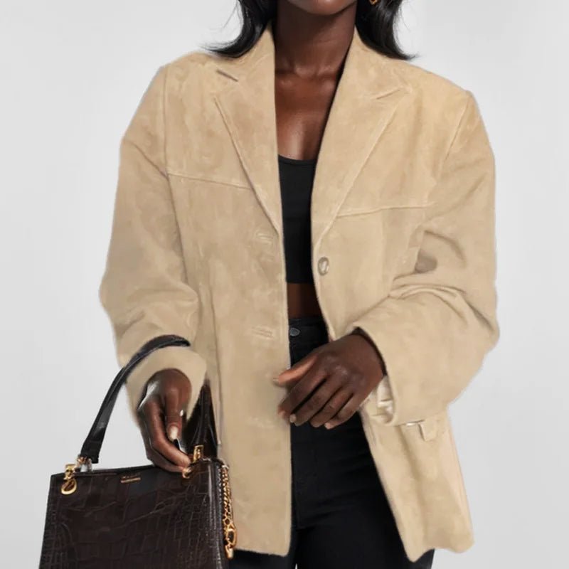 Alice | Urban Loose Fit Style Leather Jacket