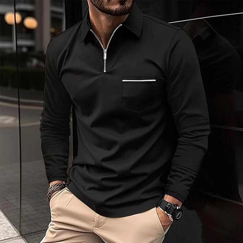 Samuel | Classic Quarter-Zip Polo Shirt For Men