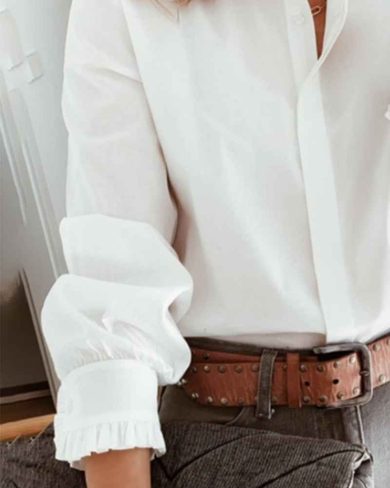 Lotus Leaf Patch Long Sleeve Shirt