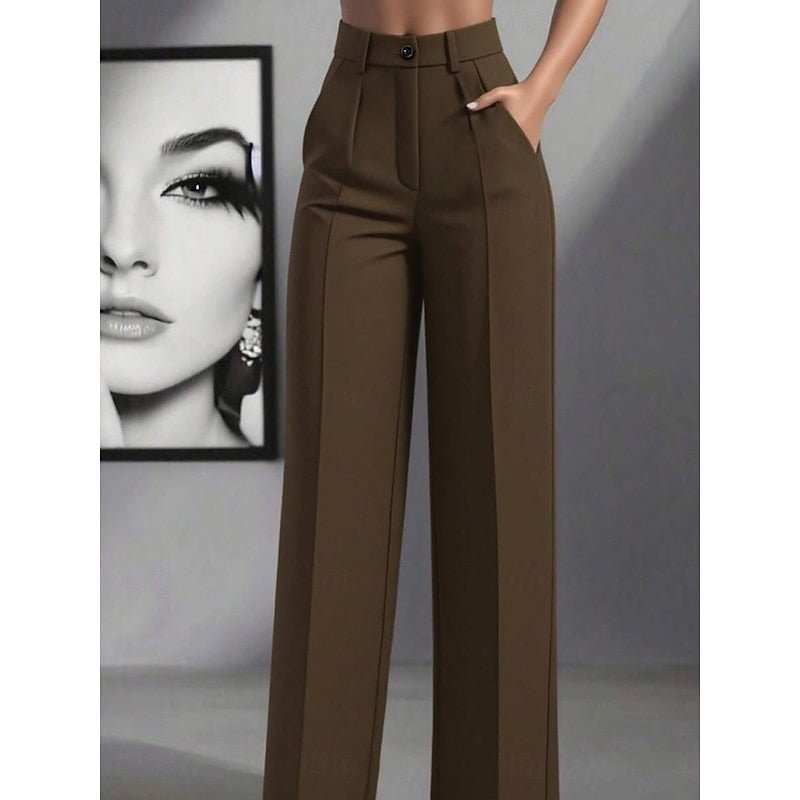 Alaina | Elegant High-Waist Tailored Trousers