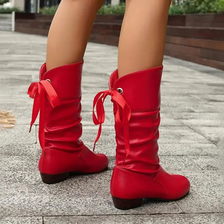 Colette | Women's Lace-Up Slouchy Block Heel Ankle Boots