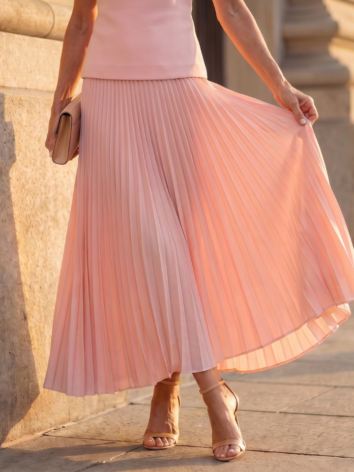 Angelina | Structured Bodice Pleated Skirt Set