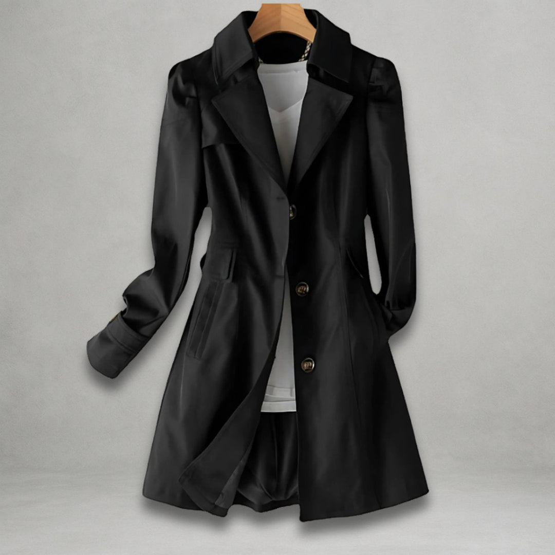 Seren | Women's Elegant Single-Breasted Cotton-Nylon Trench Coat