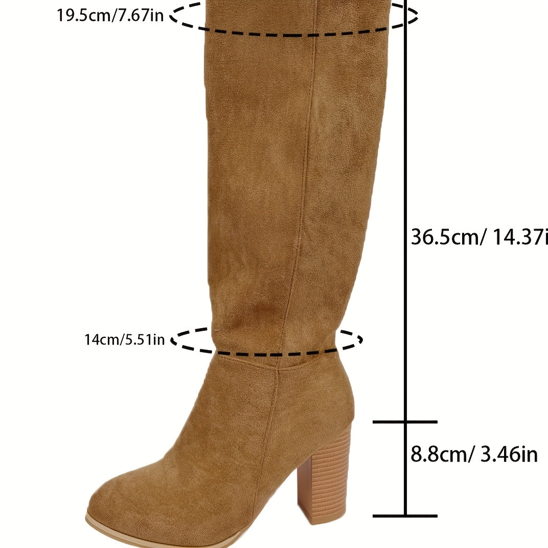 Juliet | Chic Wide-Calf Cowboy Boots With Stacked Heel