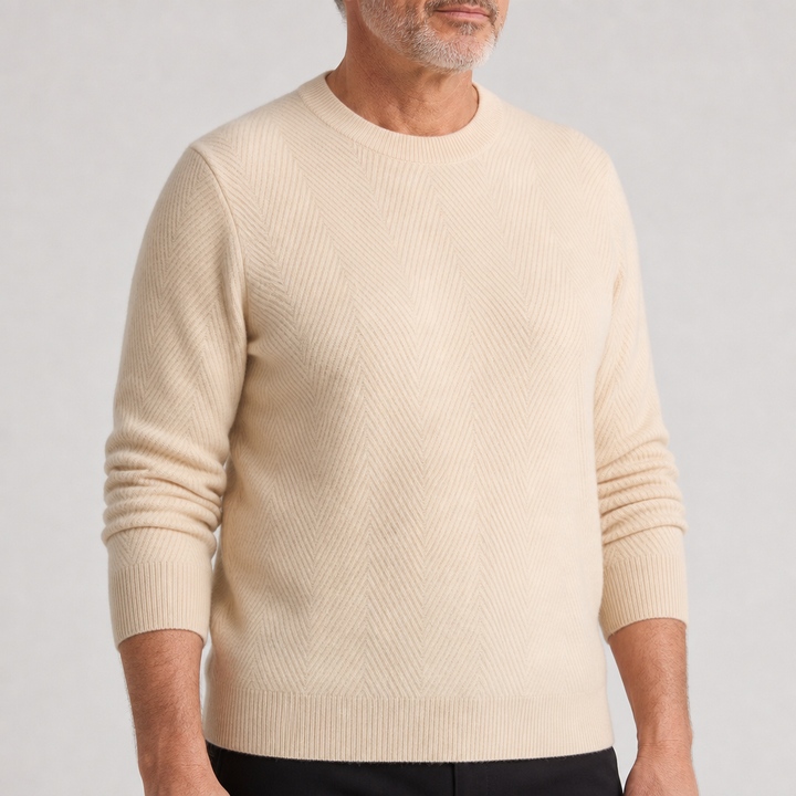 Grayson | Lightweight Textured Style Cashmere Knit Sweater