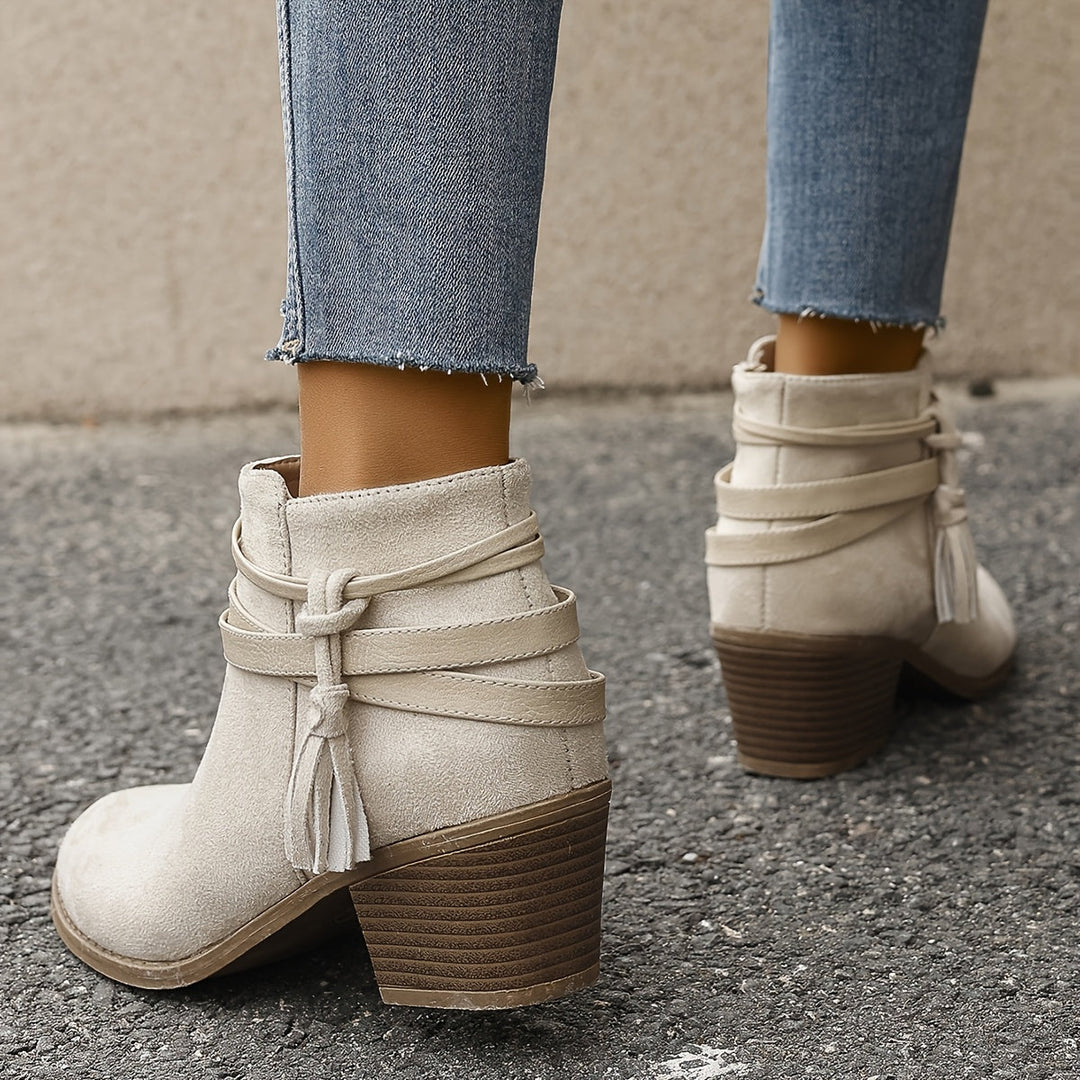 Miriam | Refined And Versatile Tassel Ankle Boots