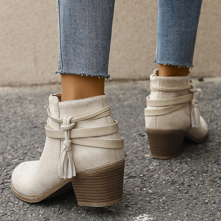 Miriam | Refined And Versatile Tassel Ankle Boots