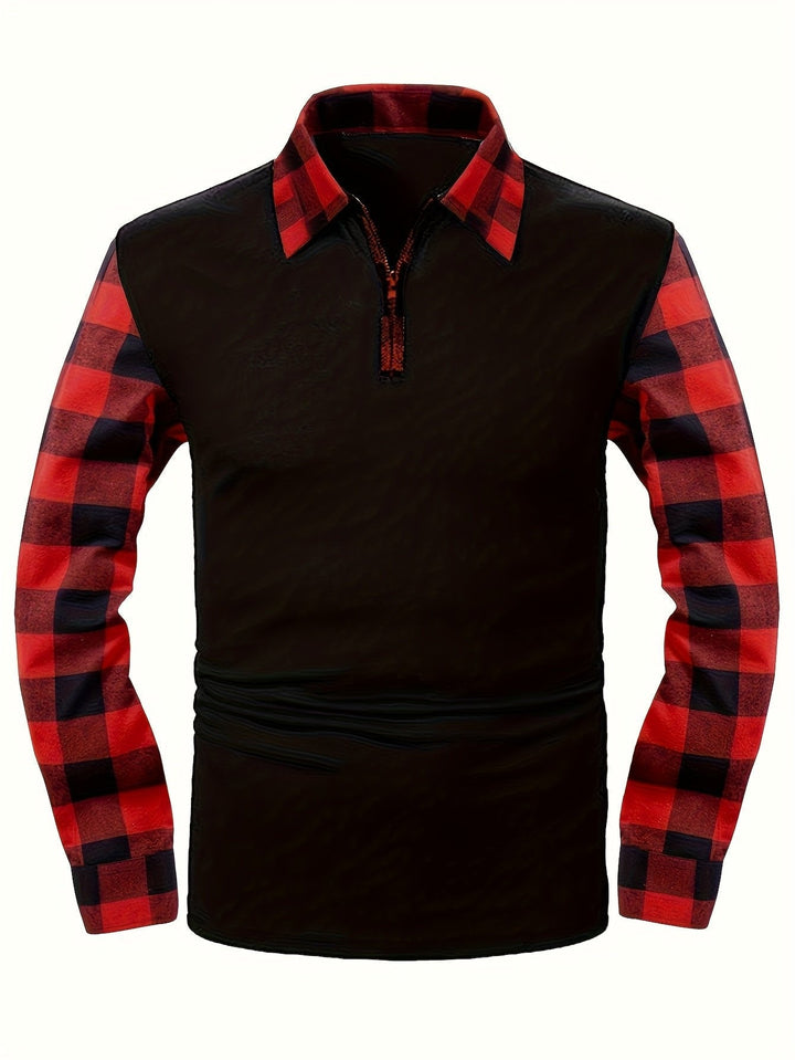 Adrian | Refined Half-Zip Contrast Lumberjack